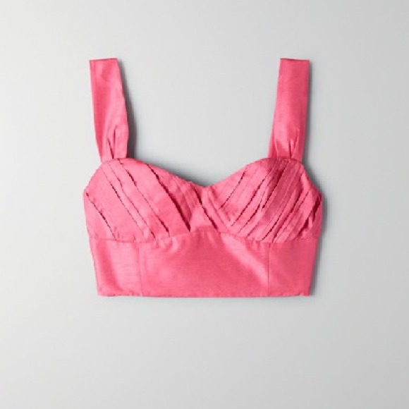 pink ARITZIA crop top 🩷 size 00 - Picture 2 of 2